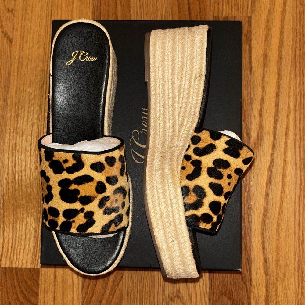 J. Crew Haircalf Leopard Espadrille - Picture 4 of 7
